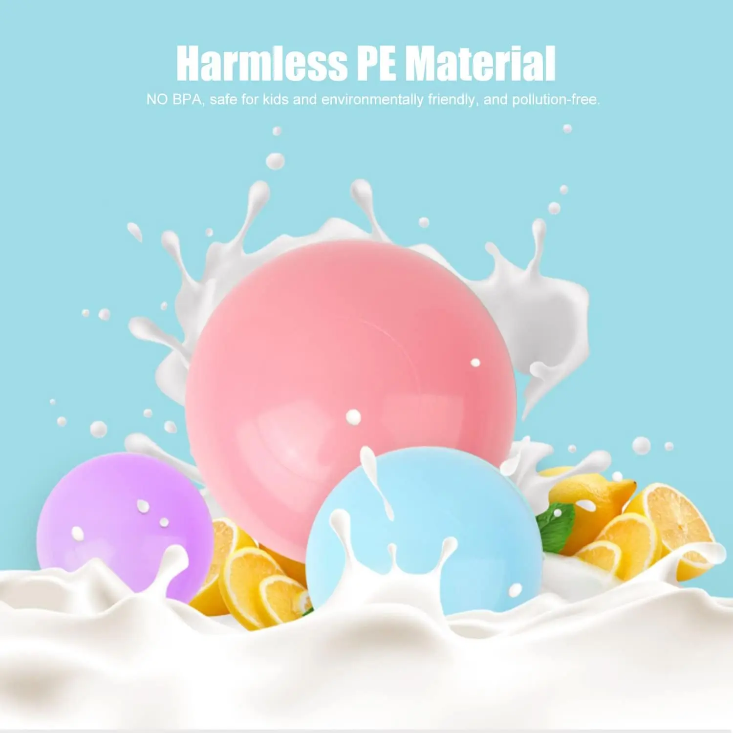 Ball Pit Pack de 100 boules en plastique blanc + bleu + bleu clair, anti-écrasement pour tente, maison de jeu, jouet pour enfants, fête