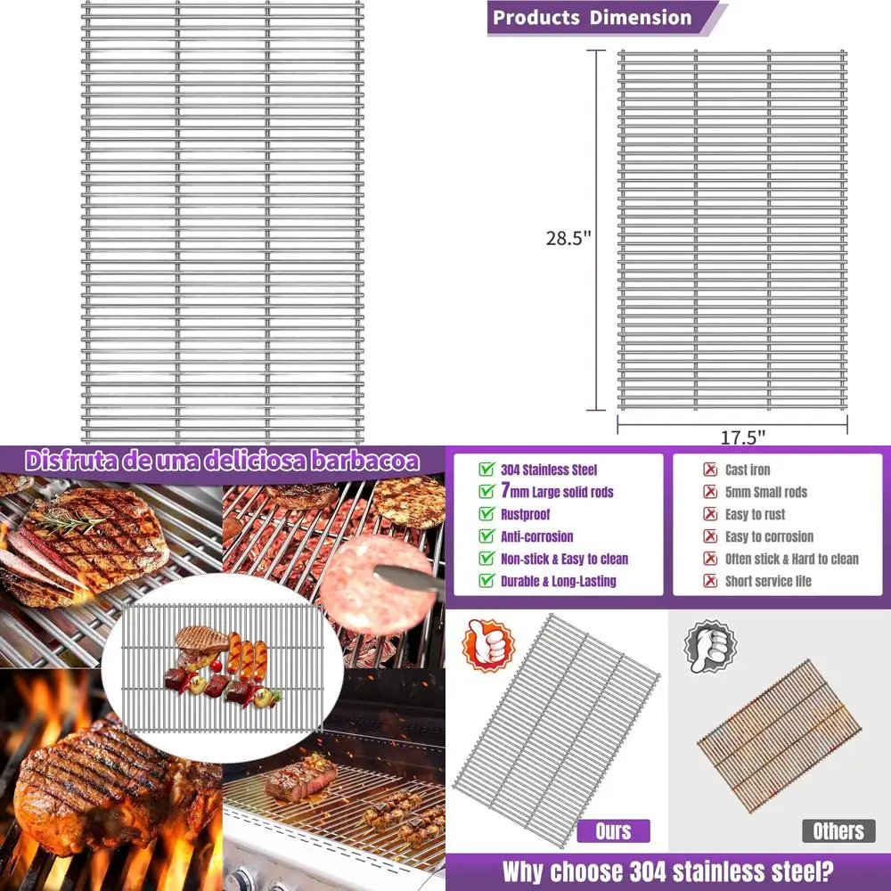

28.5 Inch Cooking Grid Grates for Turbo 4 Burner Grill