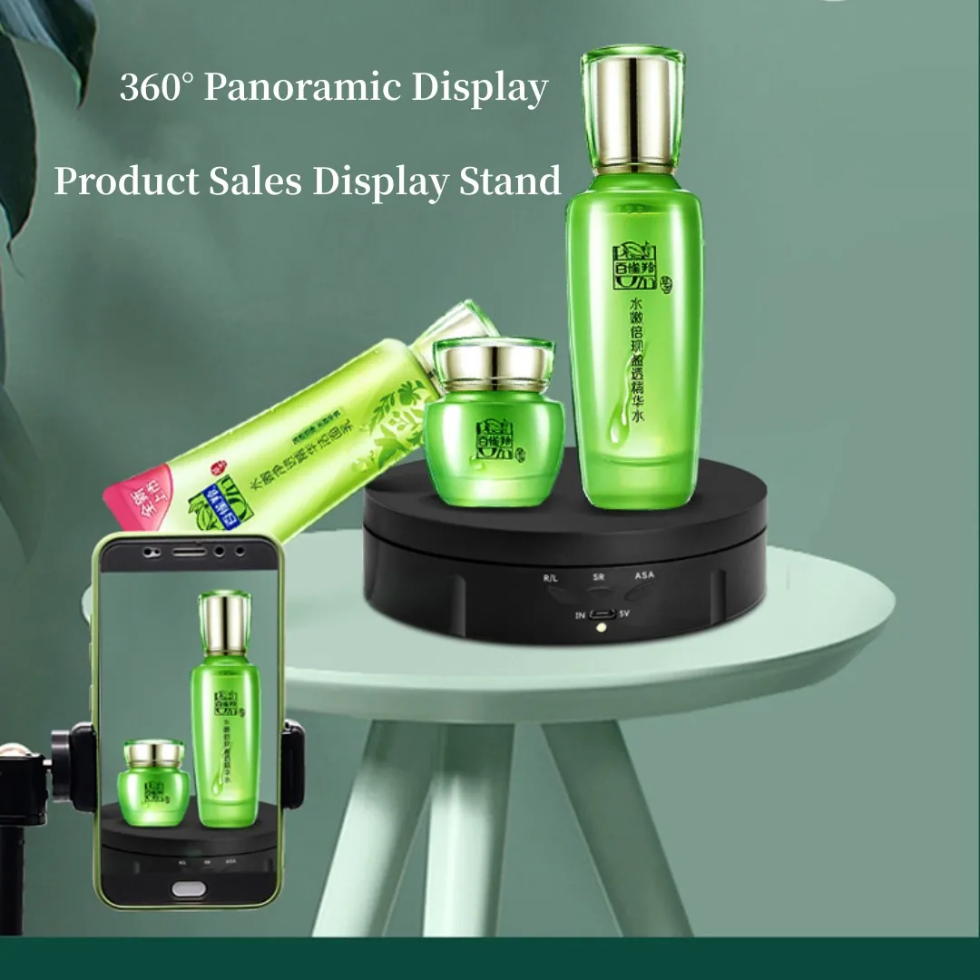 146mm Display Turntable Stand Jewelry Model Toy Electric Rotating Table Electric 360°Panoramic Rotating Display Sta