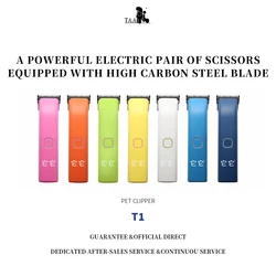 TAA Dog Electric Clippers Sets Professional Pet Grooming Clipper for Dog Pet Hair Clipper Accessories Metallurgy Steel Blade T1