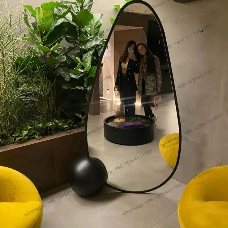 French medieval fitting mirror home bedroom creative living room home floor mirror art full body mirror