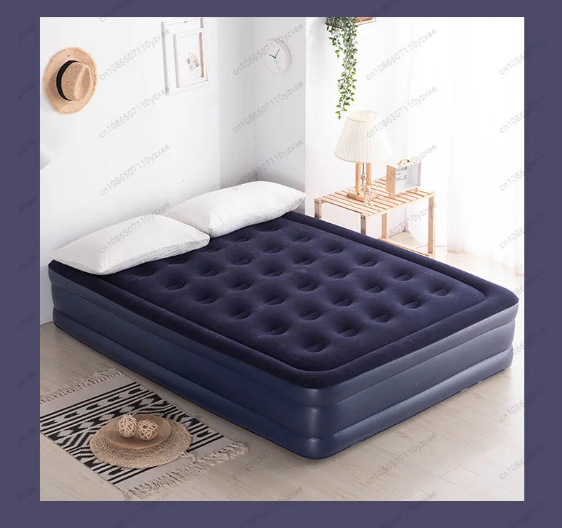 Twin/Queen Air Mattress, Inflatable Camping Bed with Electric Pump, Portable Foldable Airbed for Guest, Home, Travel