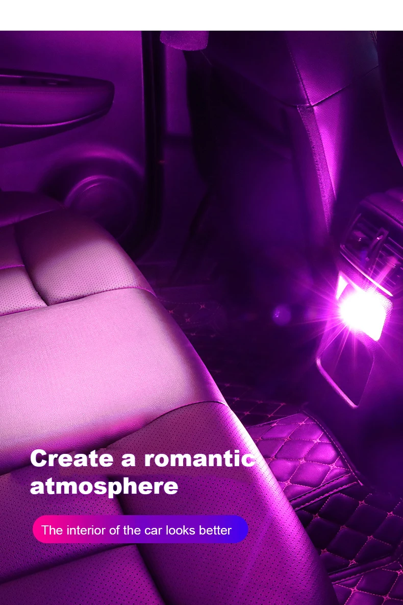 

2024 автомобильная USB-лампа для внешней атмосферы