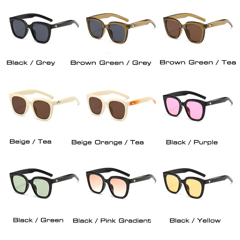 SHAUNA Ins Popular Fashion Square Women Luxury Sunglasses Shades UV400 Brand Designer Retro Men Gradient Sun Glasses