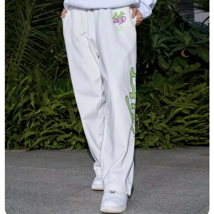 Y2k Wide-leg Pants American Colorful Fashionable pant Letter print Pants Men Retro Casual Oversized Women Trousers korean fashio