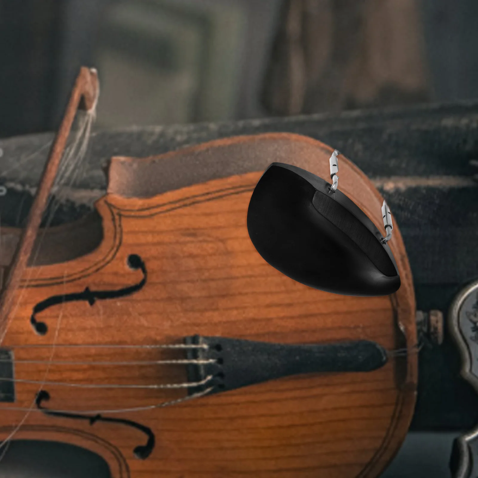 

Ergonomic Ebony Bridge Violin Chin Rest for Comfortable Playing Stable Support Instrument Parts Accessories Replacement