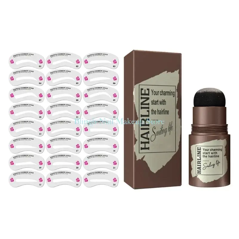 28ta Professional Eye Brow Forming 24PCS Schablone mit Smudgeproof Stempelbrauen Schablone für präzise Designanfänger