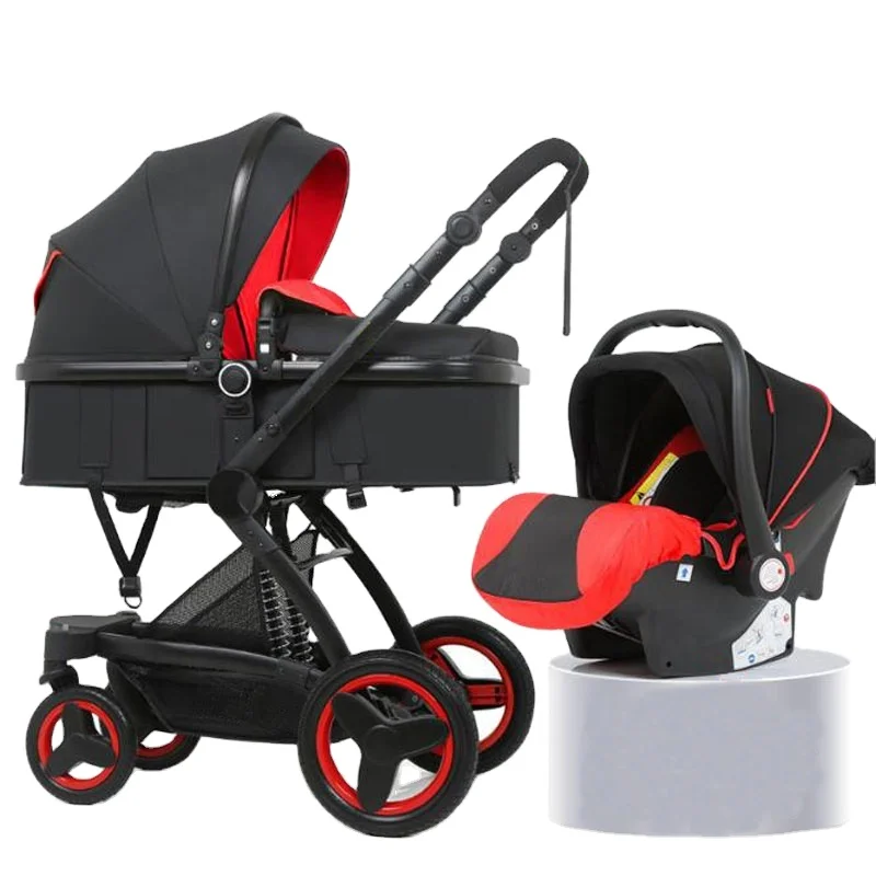 Lightweight & Comfortable Aluminum Alloy Baby Stroller Foldable & Adjustable Carrier with Fabric Frame Organized Baby Carriage