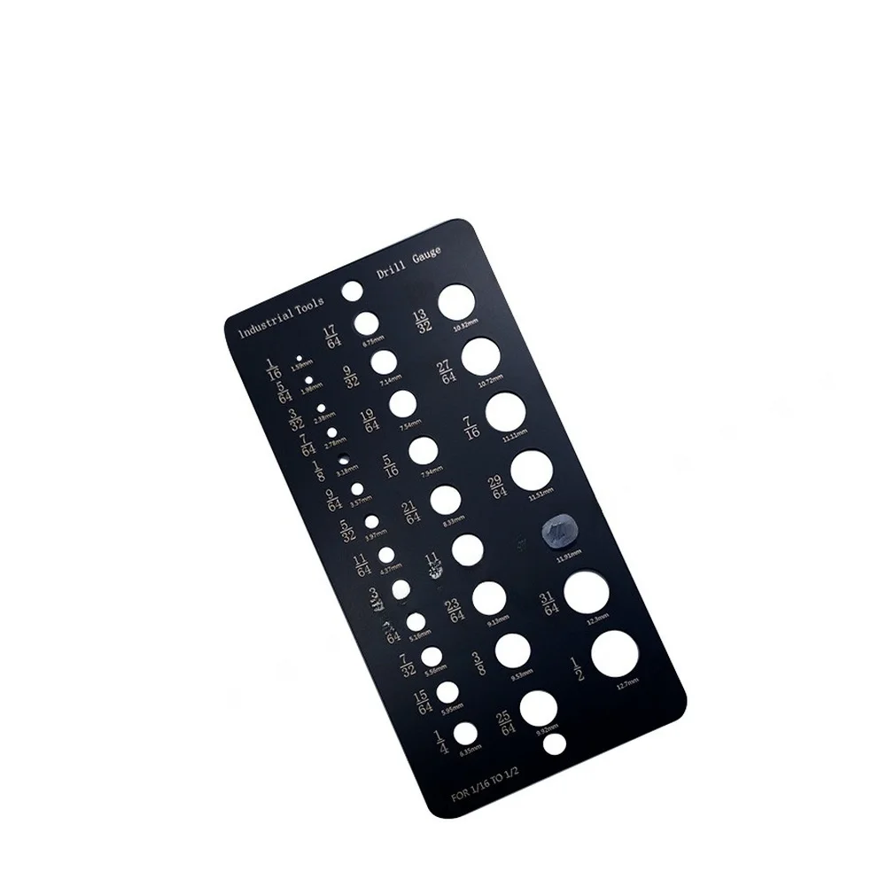 Metric and For IMPERIAL Drill Bit Gauge Stainless Steel Large Size 116 to 12 Inch Diameter Ruler for Accurate Tool Selection