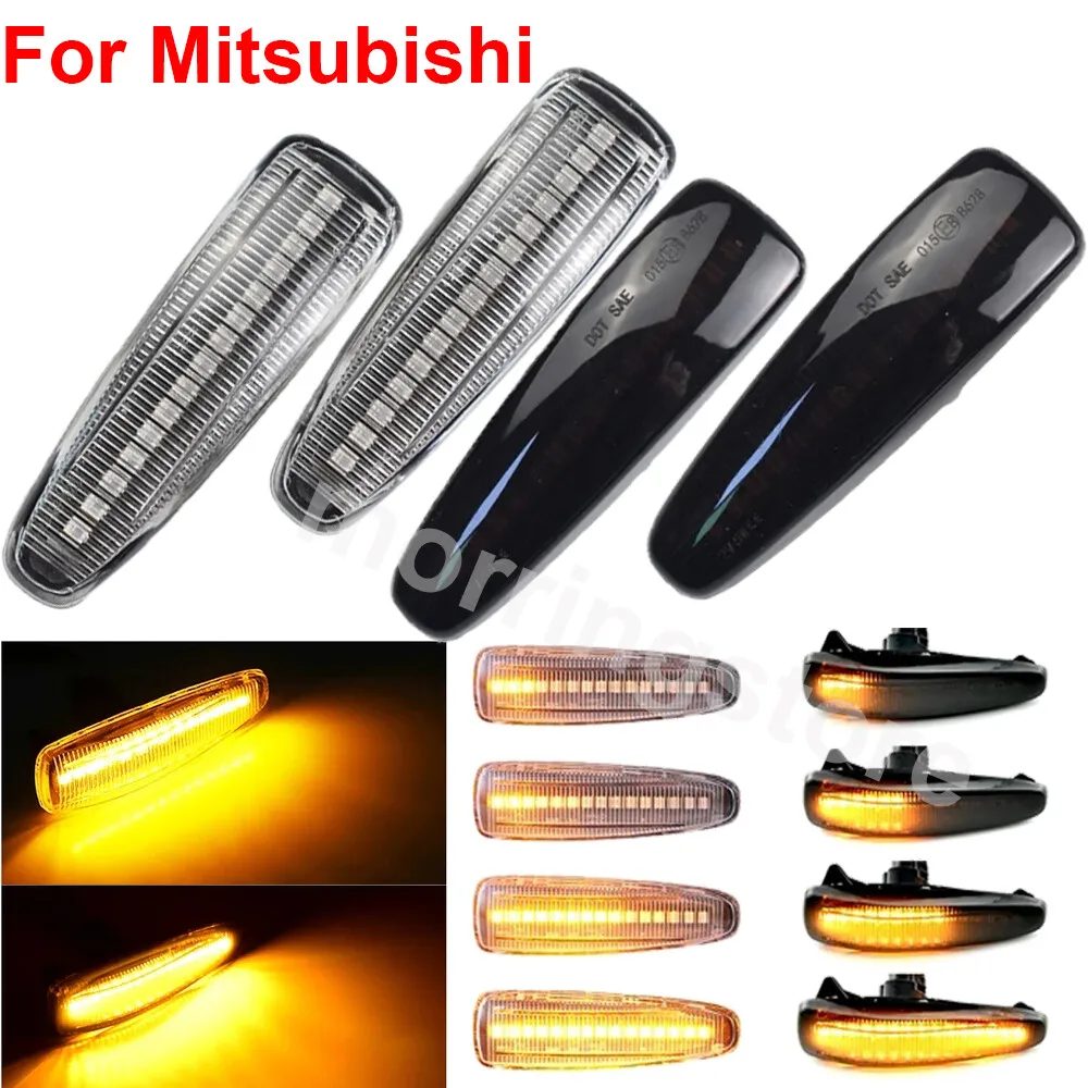 

2X Dynamic LED Side Marker Signal Light For Mitsubishi Lancer Outlander Mirage