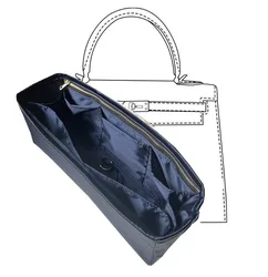 Purse Bag Organizer Insert, Silk, Luxury Handbag Tote in Bag Shapers, Fits K./elly mini I/mini II /20/25/28/32/35/40 Bags