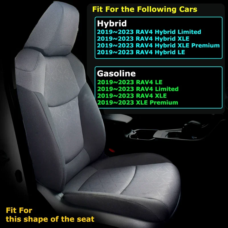 for 2026 toyota rav4 seat cover 2019 2020 2021 2022 2023 2024 leather seat covers full set Hybrid LE XLE Limited Premium