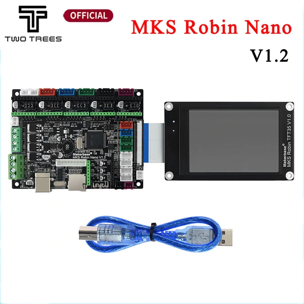 

Плата управления для 3D-принтера MKS Robin Nano V1.2, 32-битная материнская плата с поддержкой Marlin 3,5, Поддержка TFT с 3,5-дюймовым сенсорным экраном