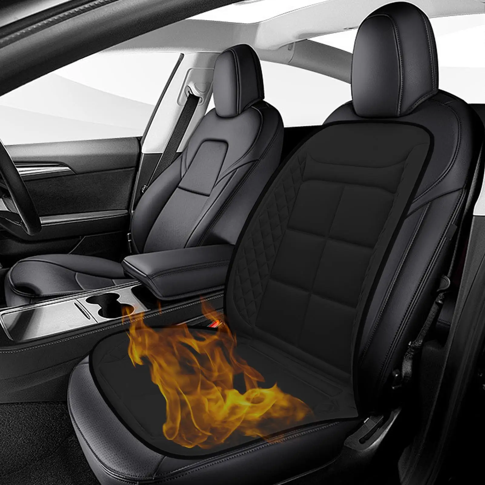

Car Heated Seat Cushion Winter Warming Seat Cover 12V 24V Universal Smart Switches Automotive Chair For SUV Sedan Truck Auto