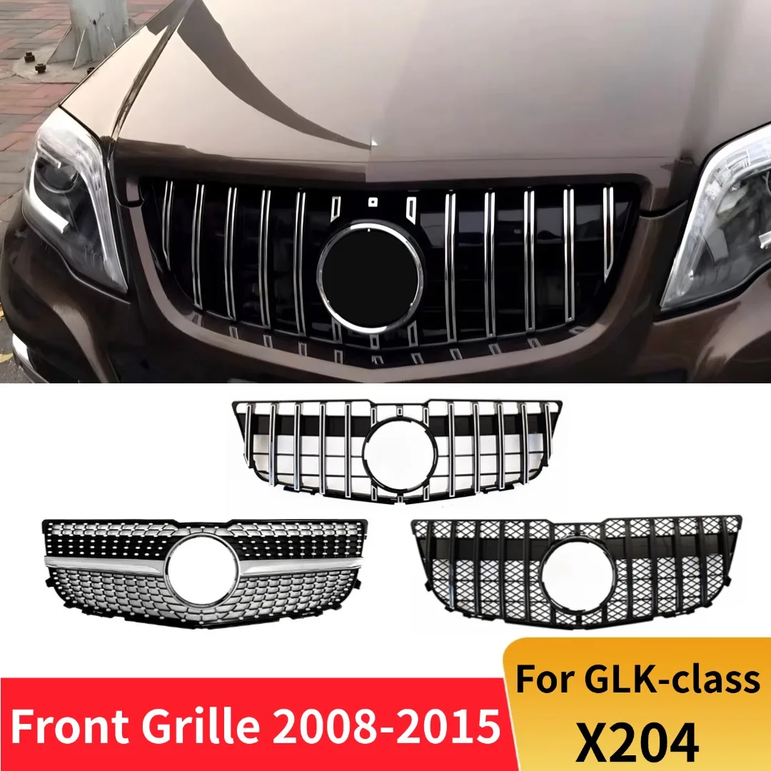 

Аксессуары для тюнинга решетки переднего бампера для Mercedes Benz GLK X204 GLK220 GLK250 GLK300 GLK350 2008-2015 Diamond GT Style