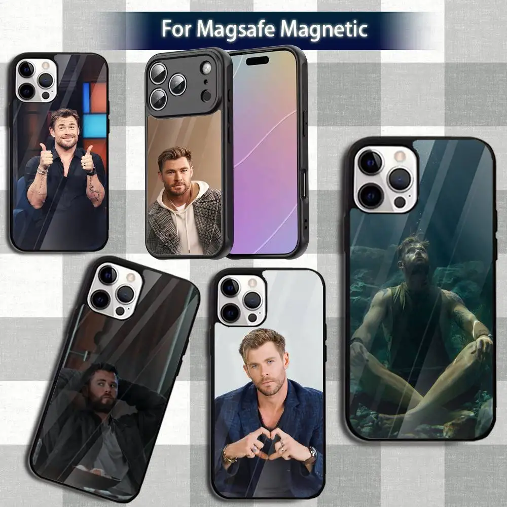حافظة هاتف C-Chris H-Hemsworth-ES لهاتف iPhone 13,12,15,17,11,16,14,Pro,Max,Plus,Mini,Magsafe,حافظة شحن لاسلكية مغناطيسية #1