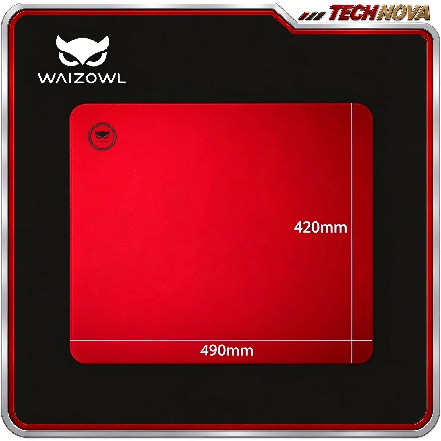 WAIZOWL Fukurou Gaming Mousepad Base Adhesive Mouse Pad Base Non-Slip Desk Mat Stitched Edge Waterproof FPS PC Gaming E-sports