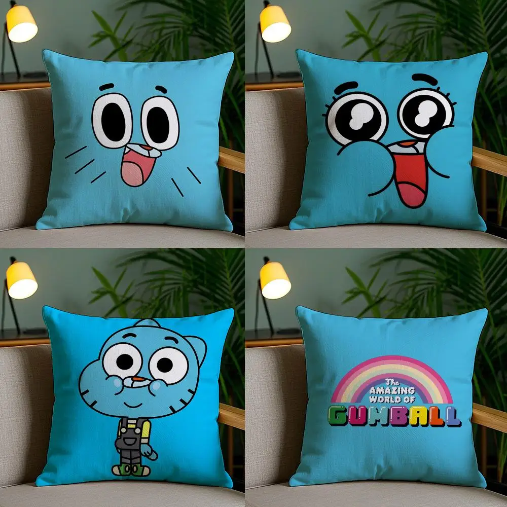 The A-amazing World Of G-Gumball Pillow Case Cushion Cover Soft Washable Pillow Case Multi-Scene For Couch Bed Travel Office Use