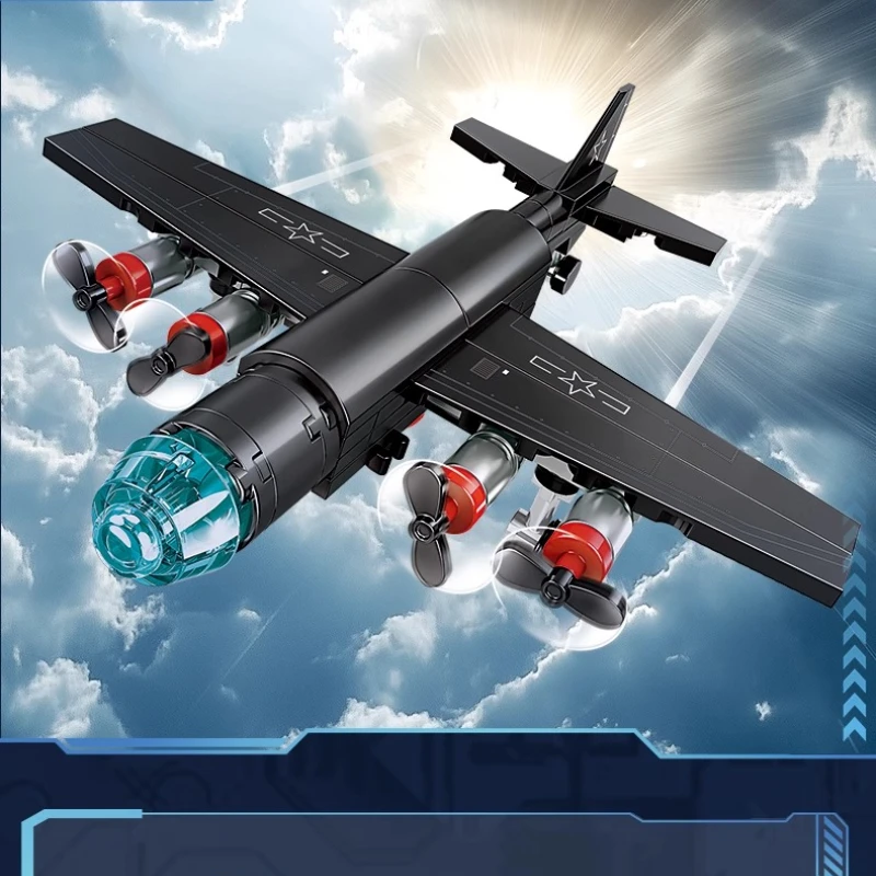 SEMBO 8-in-1 armed helicopter building blocks small particle assembly collection model ornaments children's toys birthday gift