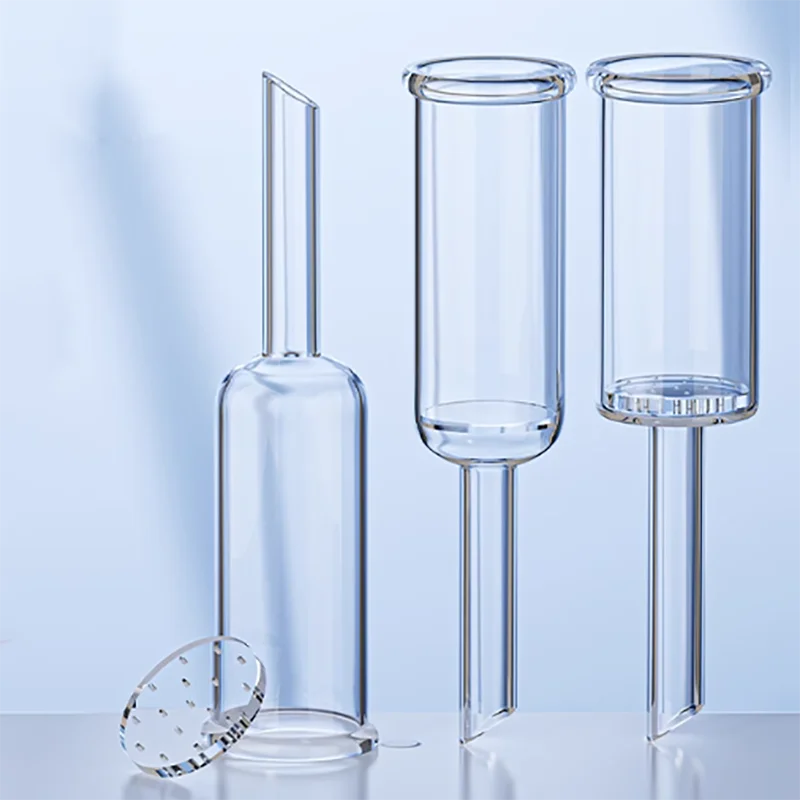 Glass adsorption column Gu's funnel 32*140mm thickened high borosilicate glass plexiglass plate with holes 1mm