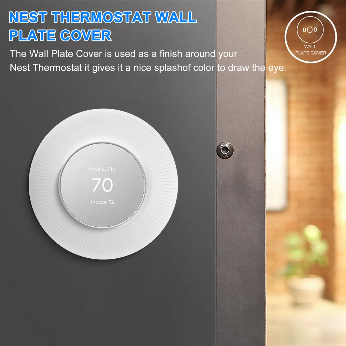 Caliente para 2020 Nest termostato Nest soporte de termostato cubierta de revestimiento cubierta de revestimiento de silicona placa trasera del termostato (blanco)