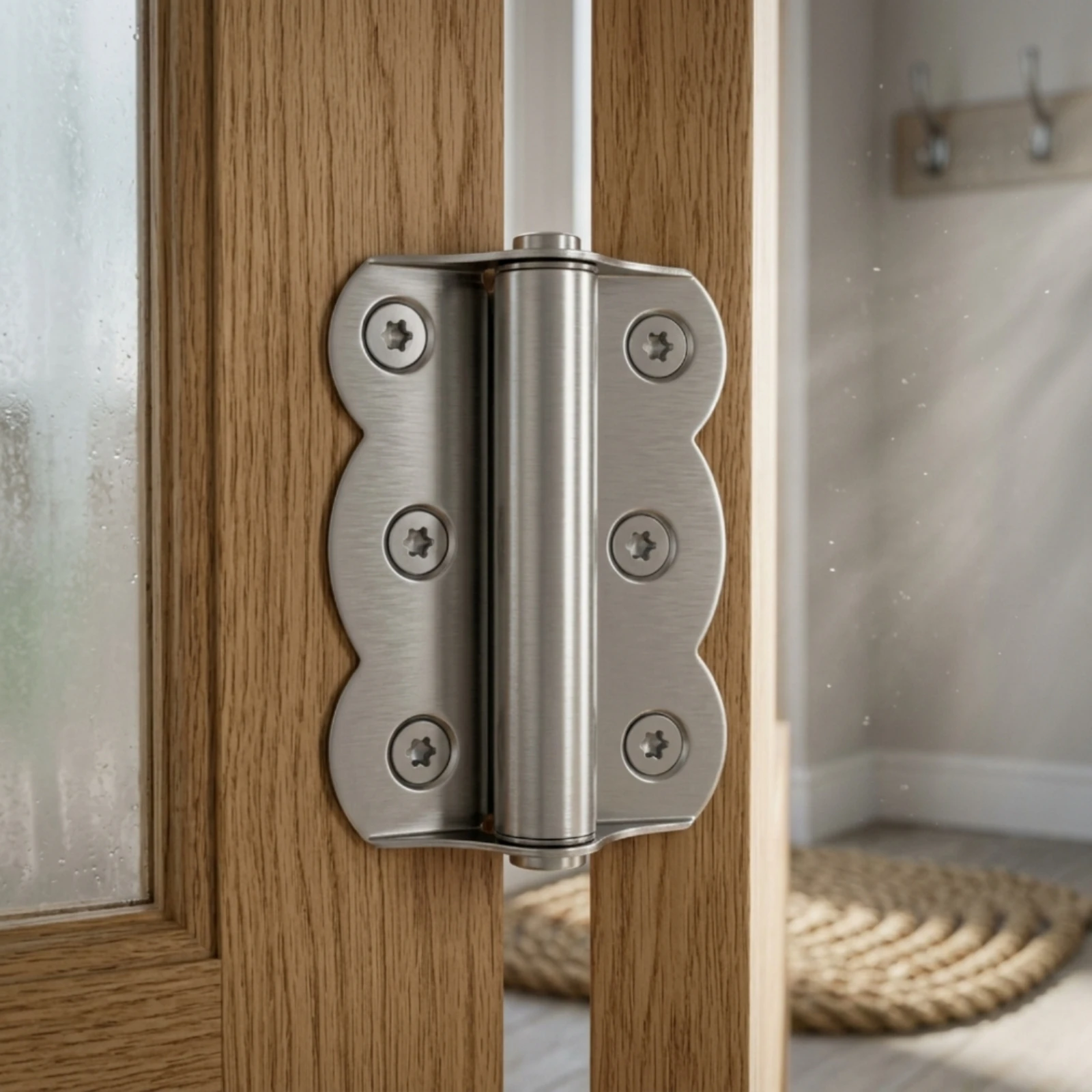 Floral Flexible Hinge Stainless Steel Automatic-Closing Hinge Quiet Function for Screen Doors