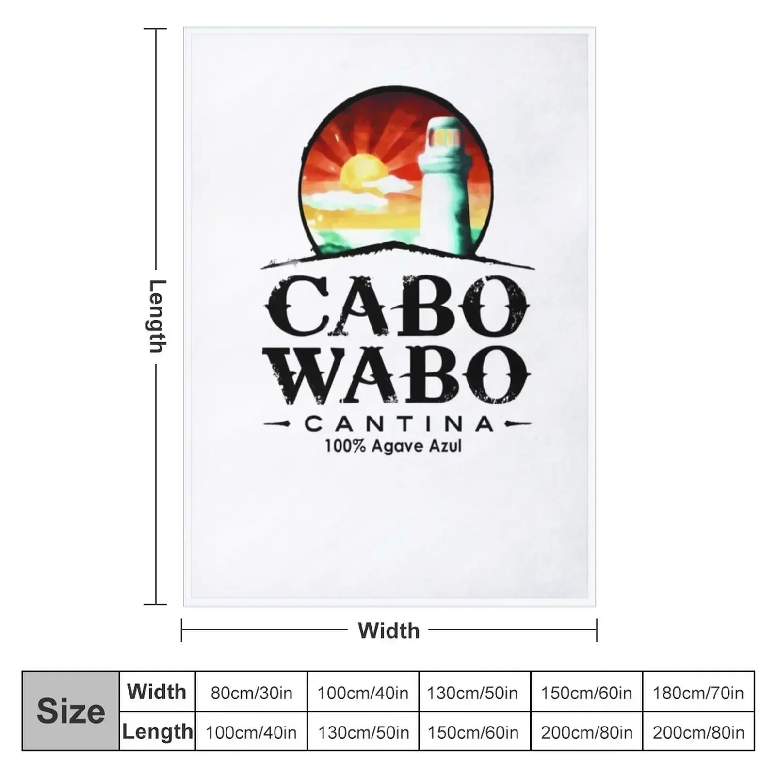 Cantina Cabo wabo Throw Blanket Flannel Fabric Stuffeds Blankets