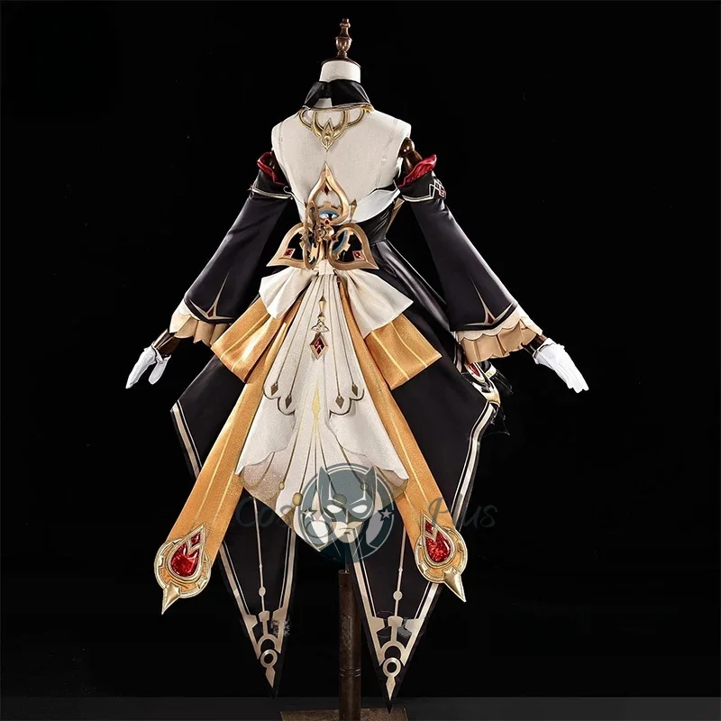 جينشين إمباكت ساندرون ماريونيت أزياء تنكرية شعر مستعار فستان أغطية الرأس Nod-Krai Fatui حفلة الهالوين للنساء والفتيات الدعائم
