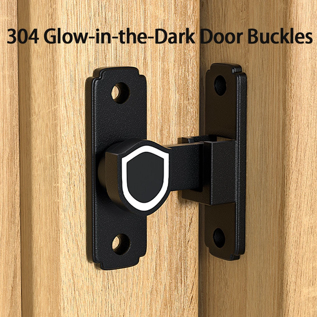 Punch-free Hasp Latch Door Lock Black Cabinet Locks Kids Safety Lock Barn Door Sliding Door Anti-pried Hook Lock Hardware