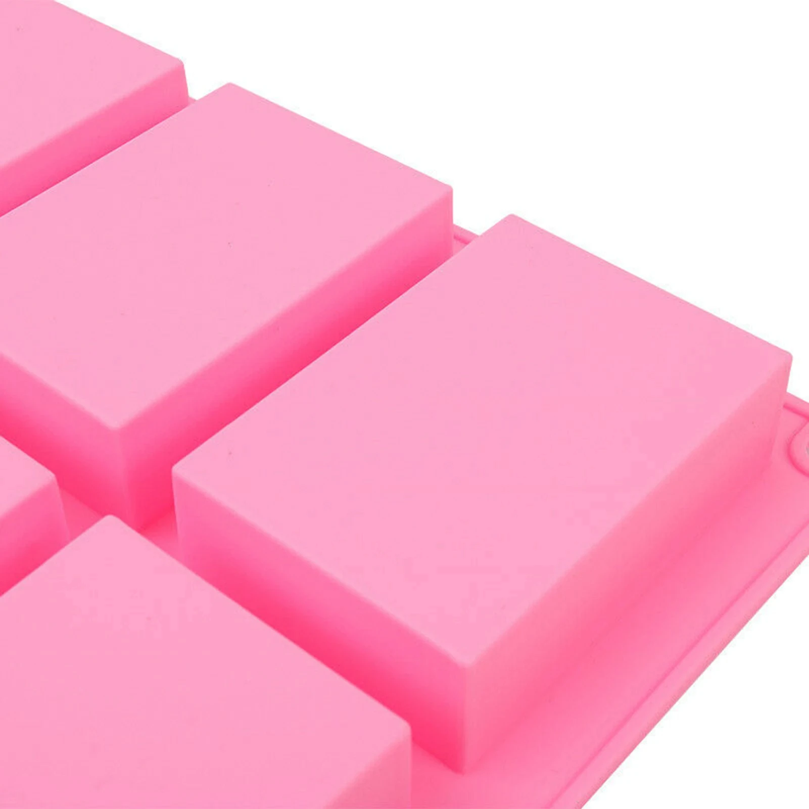 New 6 Grid Silicone Soap Molds DIY Handmade Easy To Use Soap Moulds for Baking, Biscuit Chocolate Mold Tools for DIY Soap