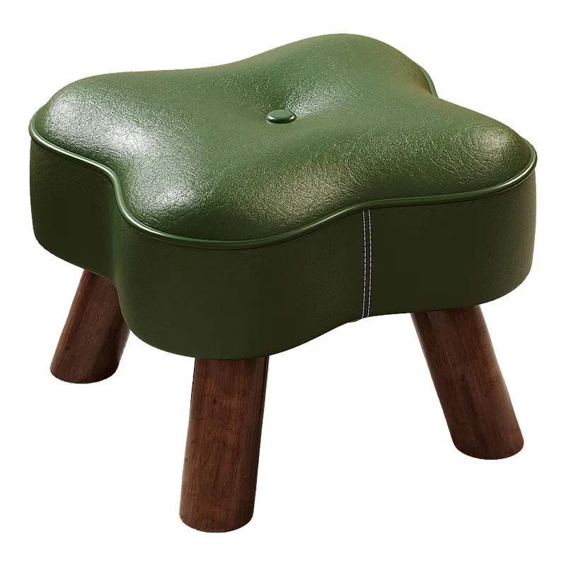 

Household solid wood small soft bag low living room simple sofa coffee table bench shoe changing stool