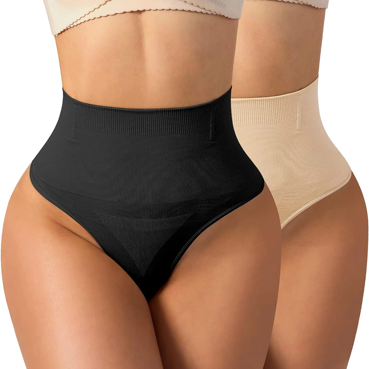 1/2PCS Damen Shapewear Tanga Bauchkontrolle Body Shaper Höschen Gürtel Hohe Taille Gestaltung Unterwäsche