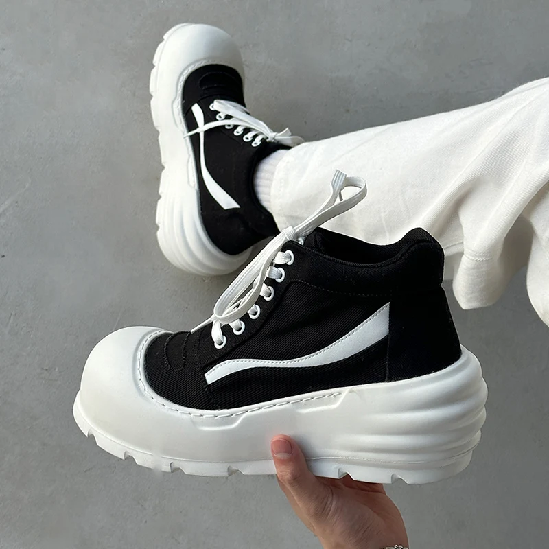 

Осенне-зимняя повседневная обувь с высоким берцем, мужская парусиновая обувь, увеличивающая рост, модная спортивная обувь для папы, рабочая обувь