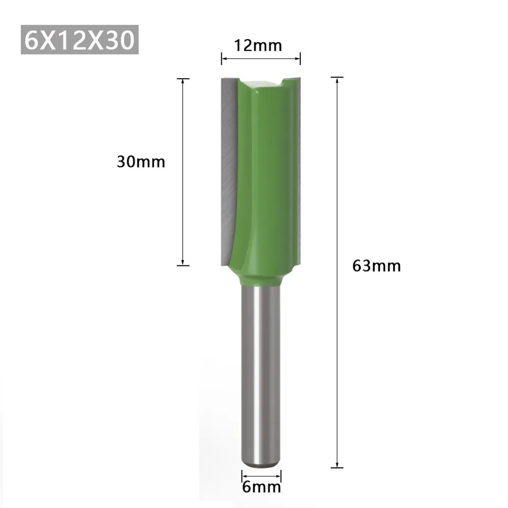 1pc 6MM Shank Router Bit Milling Cutter Wood Carving Single Double Flute Straight Router Bit For Woodworking DIY Craf