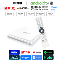 MECOOL TVBox Android 11 with Google Netflix Dolby Atmos Dolby Vision Certified 4GB 32GB HDR10+ 4K 2.4G/5G 1000M Streaming Box