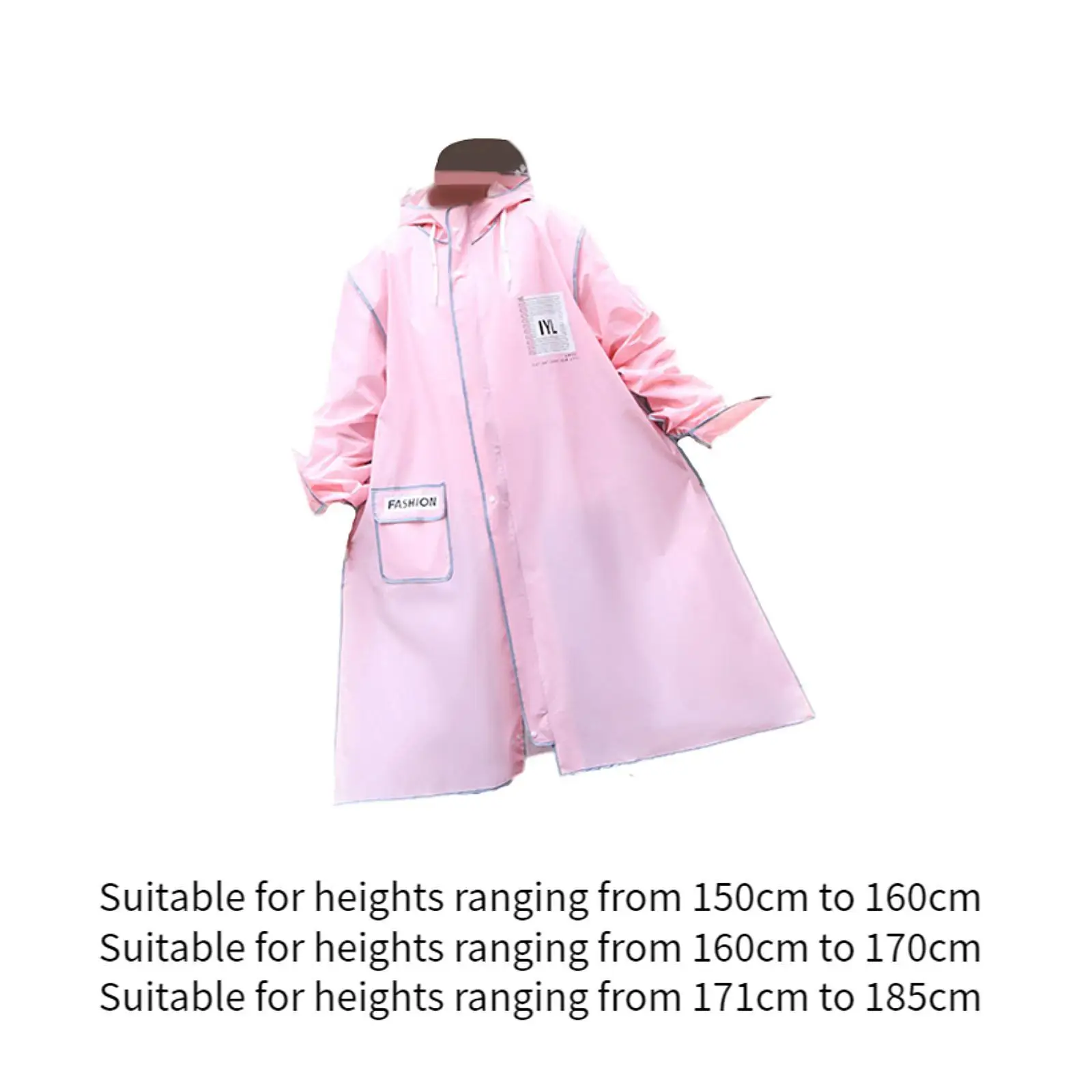 Hooded Raincoat Windbreaker Cute Long Multifunction Clear Brim Rain Jacket for Camping Riding Outdoor Activities Hiking Cycling