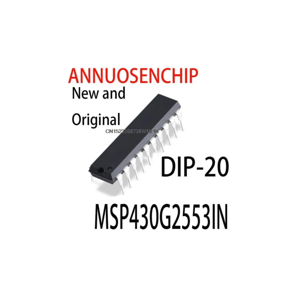 2PCS/lot New and Original  MSP430G2553 M430G2553  MSP430G2553IN20 DIP20 16-bit MCU Mixed Signal MSP430G2553IN