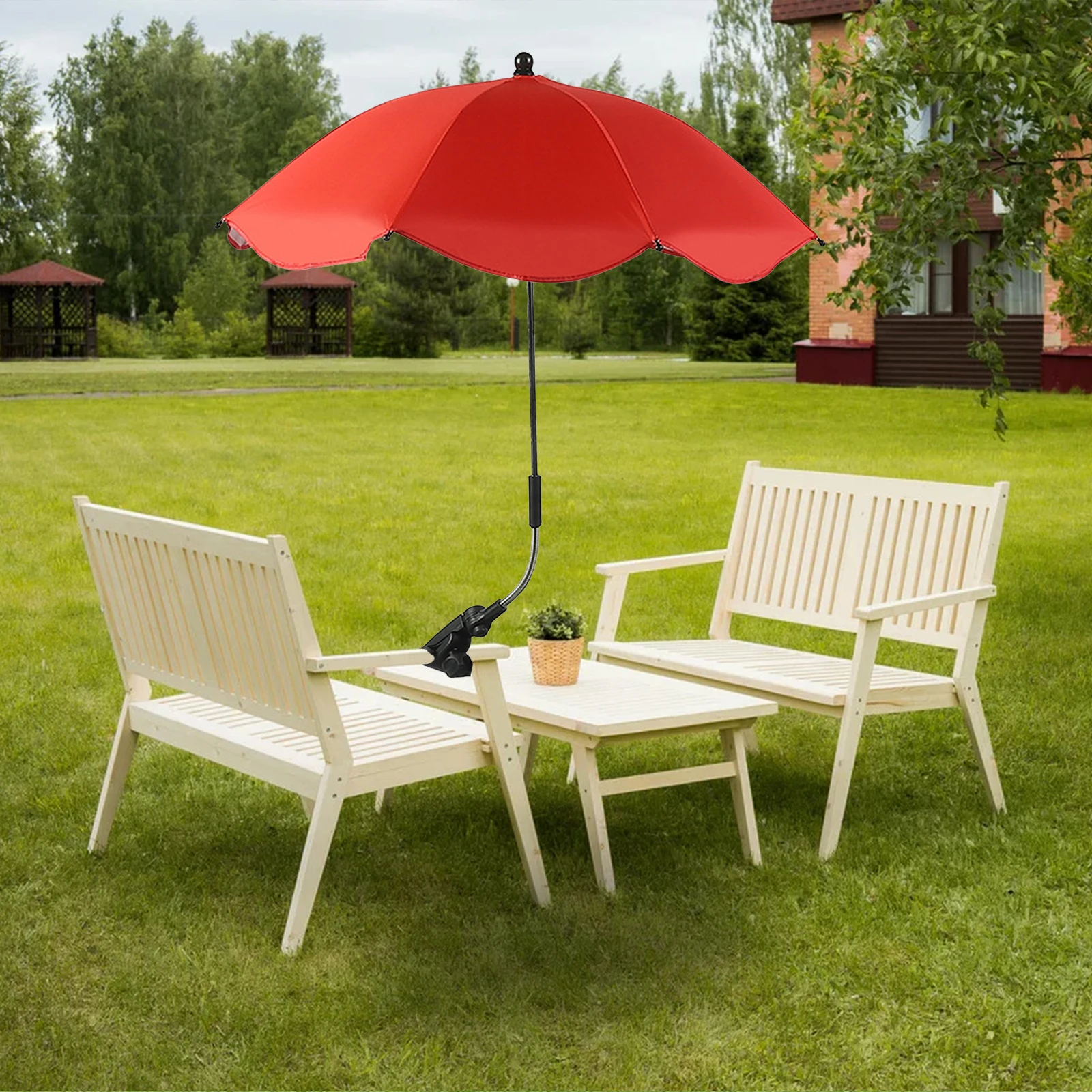 UV Protection Sunscree Baby Umbrella Portable Universal Rainproof For Patio Chair Beach Chairs Wheelchairs Carts