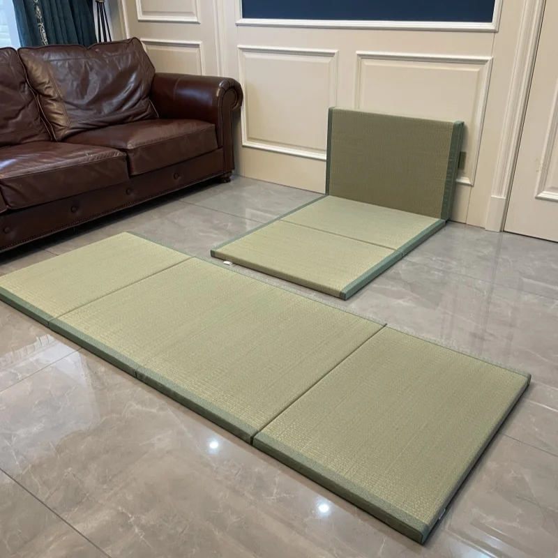 Japanese Traditional Tatami Mat Futon Mattress Firm and Comfortable Natural Rush Grass For Meditation Space Yoga Zen Room