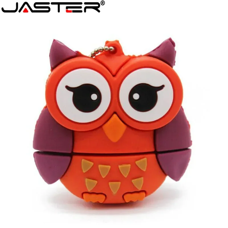 JASTER-unidad Flash USB de dibujos animados, Penguin Animal de 128GB, 64GB, gato, búho, 32GB, León 2,0, 16GB, 8GB