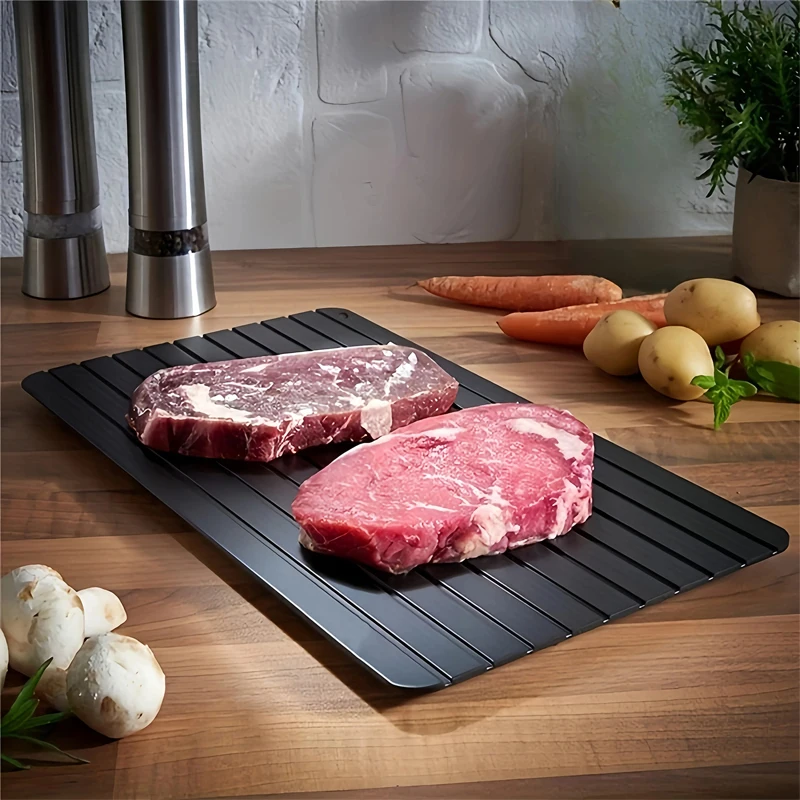 Fast Defrosting Tray for Frozen Meat Thawing Chopping Board with Groove Design Defrost Food Rapid Kitchen Gadgets Tools