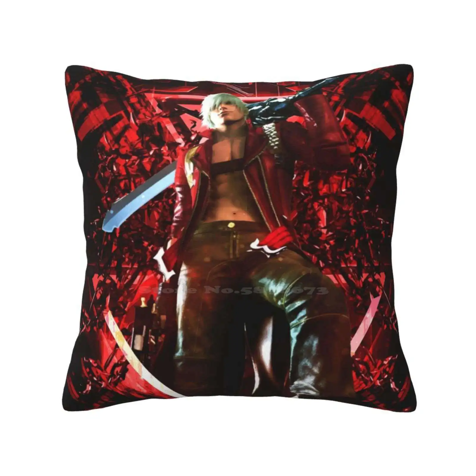 Ultimate Super Dante Artork Pillows Case Bedroom Home Decoration Dante Vergil Rebellion Super Aura Sparda Hack N Slash Gaming