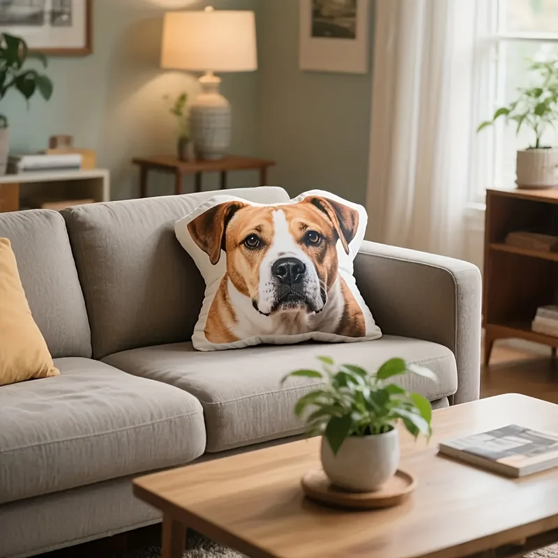 Customized and fun pet pillows with pictures to commemorate your pet's happy time. The best choice for accompanying pets is doub