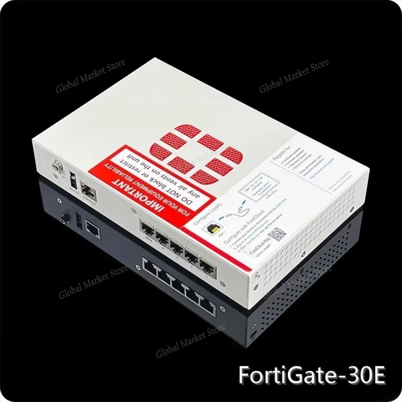 95 New firewall, FortiGate 30E/WiFi 30E remote access VPN branch interconnection, Including power supply firmware 6.2,Durable