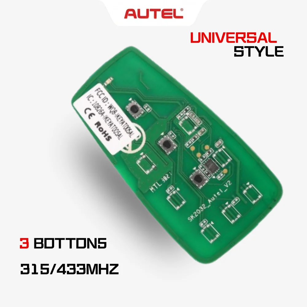 Autel Independent Universal Smart Key 3Buttons IKEYAT003BL 315 433 mhz Car Remote
