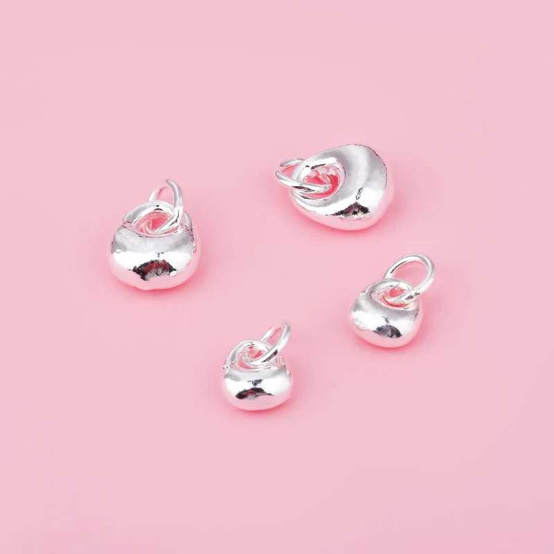 S999 Silver accessories Smooth small handbag pendant Korean version fashion DIY pendant pendant accessories