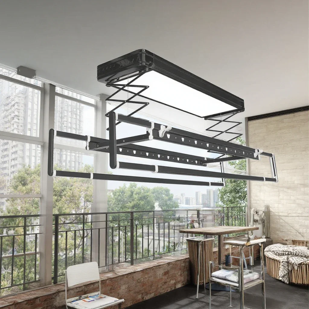 Nice Quality Clothes Drying Rack with Smart Automatic Retractable Clothes Drying Pole