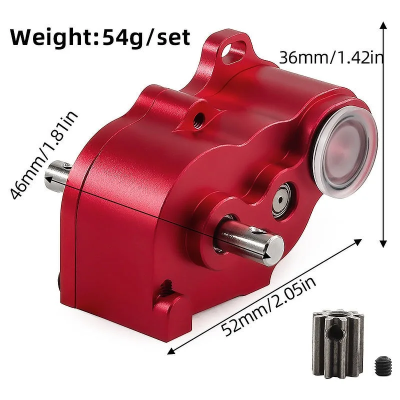 نقل علبة التروس المعدنية Rc Crawler LCG مع تروس فولاذية لأجزاء ترقية 1/10 SCX10 #6