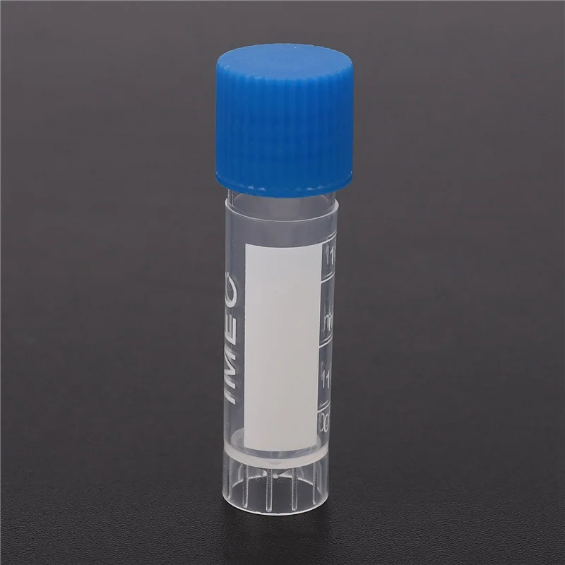 

200Pcs 1.8Ml Plastic Graduated 0.063Oz Cryovial Test Tube Sample Pipe With Seal Cap