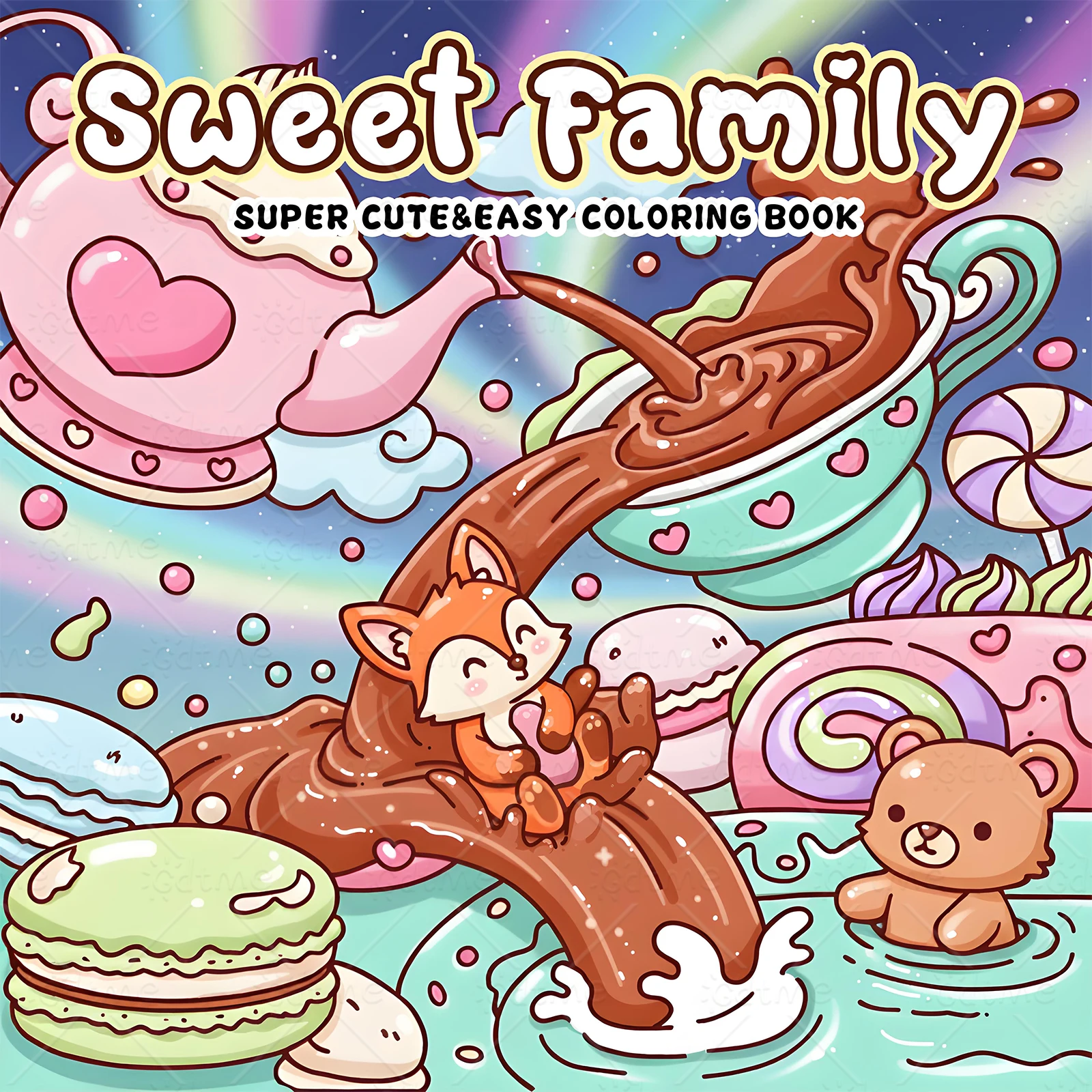 Libro para colorear de la familia dulce, papel grueso para adultos y adolescentes, libro de dibujo bonito y creativo para aliviar el estrés, Idea de regalo DIY